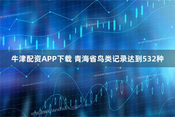 牛津配资APP下载 青海省鸟类记录达到532种