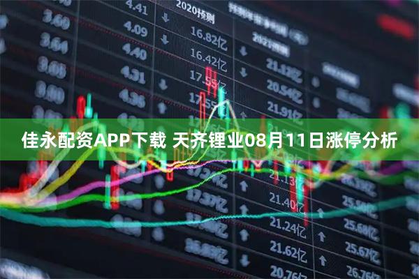 佳永配资APP下载 天齐锂业08月11日涨停分析